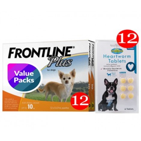 Flea, Tick & Heartworm Small - 12 month supply