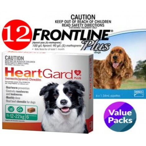 Frontline/Heartgard Medium 12 month care pack