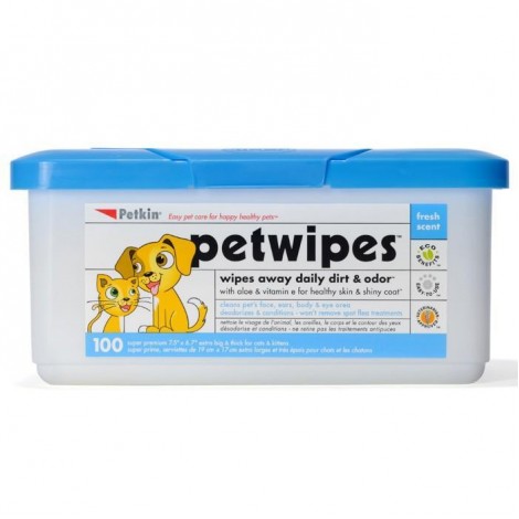 Petkin Wipes For Dogs And Cats 100 Pack