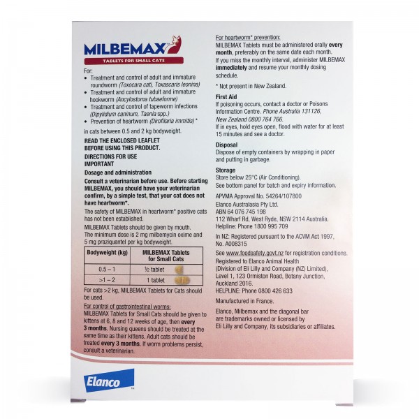Milbemax dose deals