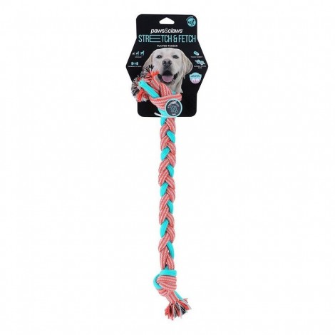 Paws & Claws Dog/Pet 50cm Rubber Braided Rope Plaited Tugger