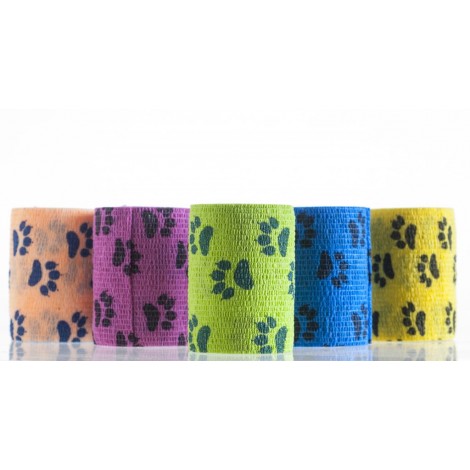 Valuwrap Cohesive Bandage PAW pattern