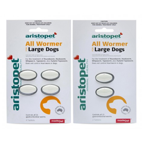 Aristopet Dog Allwormer tabs 20kg (44lb)