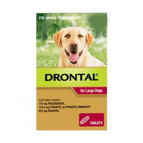 Drontal for Large Dogs 35 kg (77lbs) Tablets