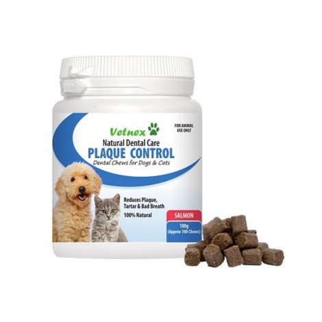 Natural Dental Care Plaque Control Soft Chews Salmon 100gms