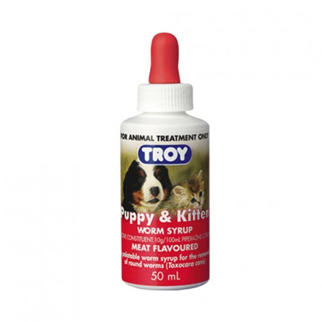 Troy Puppy & Kitten Worm Syrup 50mL