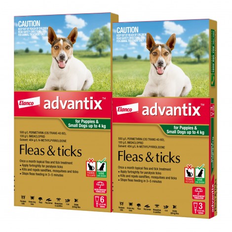 Advantix Small Dogs & Puppies Green