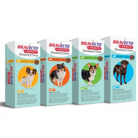**Bravecto Chewable for Dogs Yellow Very Small 1 Month