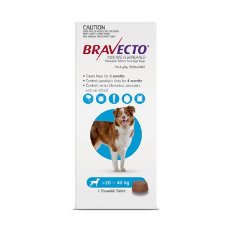 Bravecto Chews Large Dogs Blue 