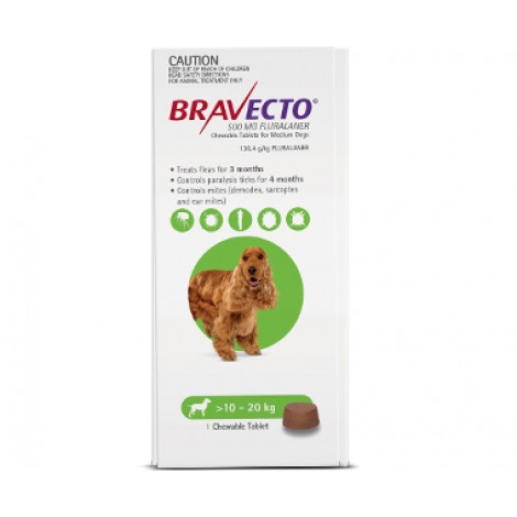 Bravecto Chews Medium Dogs Green