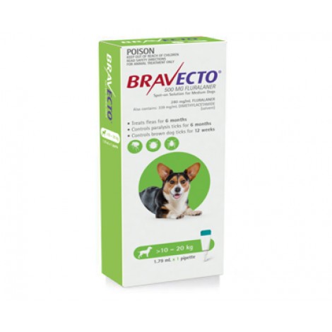 Bravecto Spot On for Medium Dogs Green
