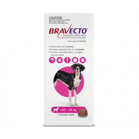 Bravecto Chews Extra Large Dogs Pink 