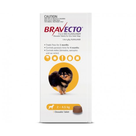 Bravecto Chews Very Small Dogs Yellow