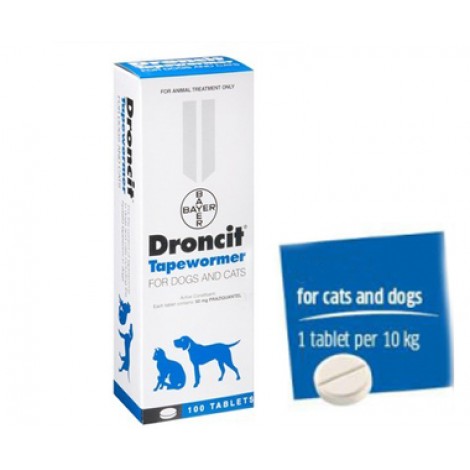 Droncit Dog & Cat Tapewormer 10kg (22lb)