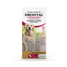 Drontal Allwormer Chewable 35kg (77lbs) - 2 chews