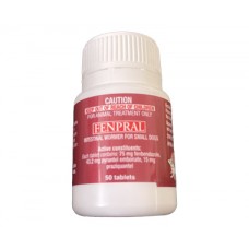 Fenpral Small Dog 3Kg (6.6lbs) Intestinal Worming Tablets 50 Pack 
