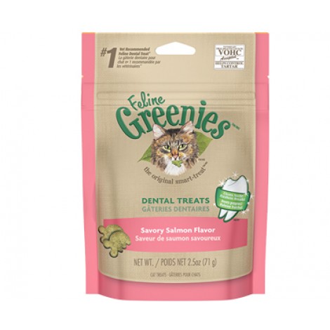Greenies Feline Dental Treats Savory Salmon Flavour 60gms