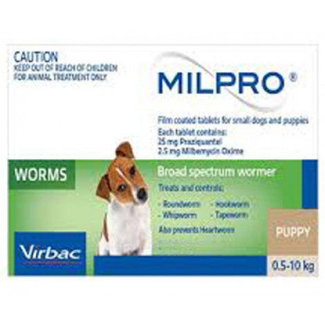 Milpro for Small Dogs & Puppies 0.5-5kg  (1.1-11lbs)
