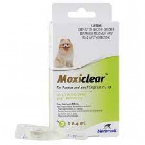 **Moxiclear for Dogs up to 4kg (8.8lbs) 3 Vial Pack