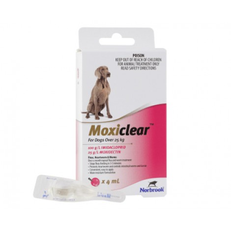 Moxiclear for Dogs Over 25kg Red 6 Vials