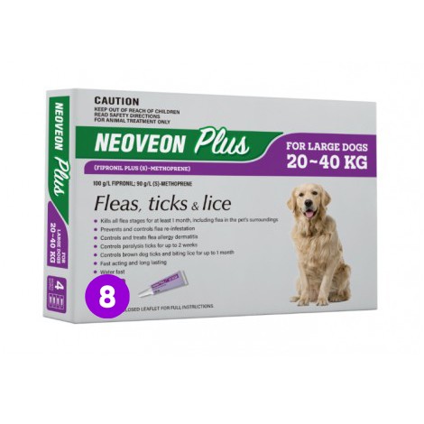 Neoveon Plus Dog Large 20-40kg Purple 8 Pack