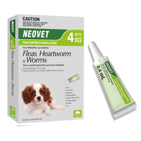 Neovet for Small Dogs up to 4kg (8.8lbs)