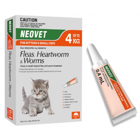 Neovet for Small Cats and Kittens up to 4kg (8.8lbs) Orange