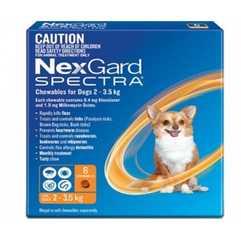 Nexgard Spectra Orange Extra Small Dog