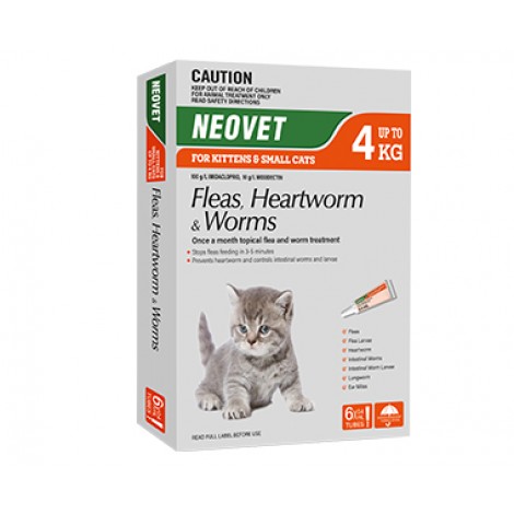 Neovet For Small Cats and Kittens up to 4kg (8.8lbs) Orange