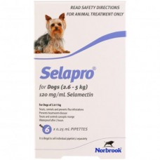 **Selapro for Dogs (Purple) 2.6-5kg (5.7-11lbs) 3 Vial Pack