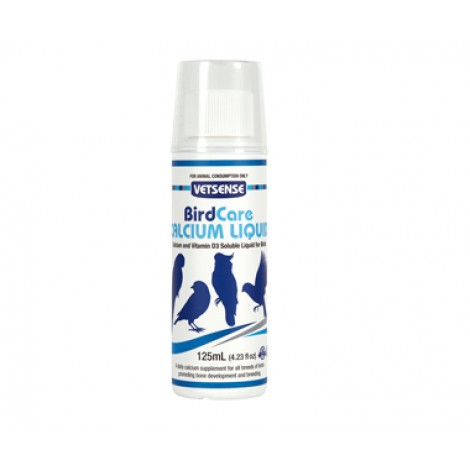 Vetsense Birdcage Calcium & Vitamin D3 Liquid 125mL
