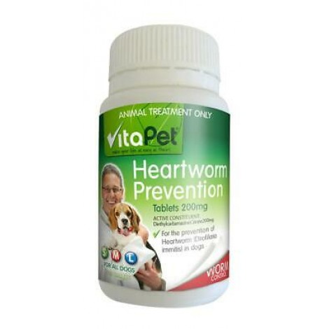 Vitapet Heartworm Prevention Tablets 200mg 100 pack