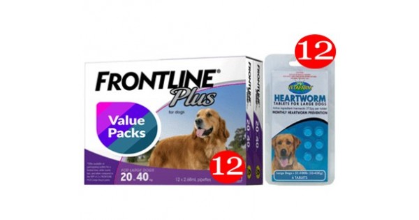 Flea, Tick & Heartworm Large 12 Pack Dogs & Puppies