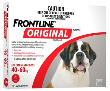 Frontline Plus 89 to 132 Lbs - exlarge dog 6 months
